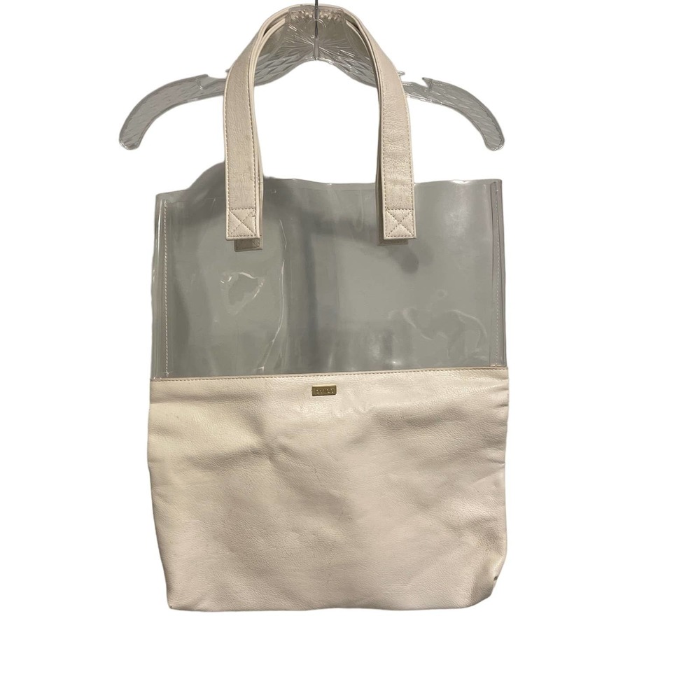 Ban.Do Peekaboo White and‎ Clear Large Tote 15" x 18" x 2" Pre-owned - Picture 2 of 7